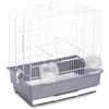 Pet's Market Alfa 60 Gabbia Voliera Uccelli in Metallo per Canarini Pappagallini Calopsite Inseparabili Uccelli e Piccoli Volatili con Posatoi Mangiatoie Beverino Colori Assortiti (59x36x58 H)