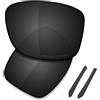 SAUCER Premium Replacement Lenses for Oakley Jupiter Squared OO9135 Sunglasses High Definition - Carbon Black Polarized