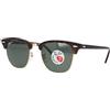 Ray-Ban CLUBMASTER Occhiali da sole polarizzati RB3016 990/58 51 mm con cristalli rossi e verdi