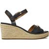 Geox Sandalo da donna D PANAREA C Wedge, nero, 36 EU, Nero, 36 EU