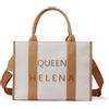 QUEEN HELENA Borsa Grande a Mano con Tracolla Rimovibile Tote Bag Capiente Casual Donna M1045 (Cuoio)