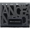 Armani Exchange Portafoglio da donna Essential, Liz, logo Embossed Accessory-Travel, nero, Nero, taglia unica