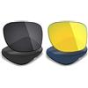 Mryok Lenti polarizzate di ricambio per Oakley Holbrook occhiali da sole Mryok (2 paia) - Opzioni, Stealth Black & 24K Gold