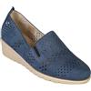 Cinzia Soft Mocassini da Donna in Pelle Nubuck con Zeppa - Taglia 38