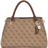 GUESS Noelle Girlfriend Satchel Latte Logo/Brown
