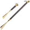 JOINPAYA Calzascarpe Manico lungo Nero da 32 Cm in Acciaio Legato e Legno Testa di Leone, Leggero e Finitura Liscia per Uomini e Anziani, Aiuto per Scarpe e Stivali