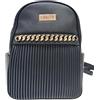 Before by Luigi Benetton Borsa Donna LANCETTI Zaino Spalla/Mano con Accessori Oro ART: LL22W-251-2 LINEA PAOLA Dimensioni 24 X 32 X 13 cm (NERO)