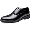 GemChve Scarpe Eleganti Uomo Scarpe Sposa Faux Business Scarpe da Ballo Uomo Classiche Casual Black 38 EU