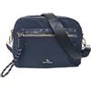 NAJ-OLEARI Borsa Donna In Nylon Tracolla Multitasche Multiuso ART. 61750 Prodotto Realizzato con 100% Nylon Riciclato Dimensioni 26 X 18 X 11 cm (BLU)