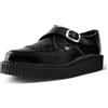 T.U.K. Pointed Creeper Monk Buckle - Scarpe da Uomo e Donna - Colore Pelle Nero - Taglia EU36