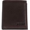 Zippo Portafoglio da uomo a triplo piegato, marrone, Marrone (moka), 1.5x8.8000000000000007x10.4 cm (B x H x T)