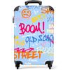 NoBoringSuitcases.com® Street Art, Textes bleus, Handgepäck, Valise