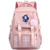 LKY STAR Unisex Blue Lock Zaino con Ciondolo in Peluche e Distintivo Carino Donna Ragazze Grande Capacità per la Scuola Viaggio Casual Backpack per Studenti