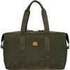 Bric's Borsone X-Collection Pieghevole 2in1 in Nylon, Borsa da Viaggio Leggera e Robusta, Trousse o Mini Bag, Tracolla Removibile, Dimensioni 43x28x19 cm, Olive