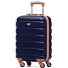 Flight Knight Valigie Rigide in ABS Leggere con 4 Ruote, Bagaglio a mano da cabina approvato per oltre 100 compagnie aeree come EasyJet, British Airways, Ryanair, e molte altre