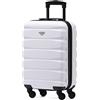 Flight Knight Valigie Rigide In ABS Leggere Con 4 Ruote, Bagaglio A Mano Da Cabina Approvato Per Oltre 100 Compagnie Aeree Come Easyjet, British Airways, Ryanair, E Molte Altre