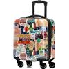Flight Knight Valigia Da Cabina - Porta USB Con Blocco TSA a 8 Ruote - Custodia Anticrack Bagaglio Rigido Approvato Per Easyjet, Jet2, Ba