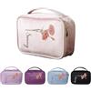 Kaululu Beauty Case Donna Trousse Trucchi Personalizzata Incisa con Fiore di Compleanno e Nome Porta Trucchi da Viaggio Organizer Make Up Bag (C)