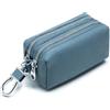 Hemasa Portachiavi per auto alla moda, portachiavi da governante, organizer con doppia cerniera, portachiavi, Blu denim, Kawaii
