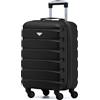 Flight Knight Valigie rigide in ABS a 4 ruote leggere per trasportare bagagli a mano approvate per oltre 100 compagnie aeree tra cui easyJet, British Airways, RyanAir, Virgin Atlantic, Emirates e