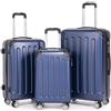 Boleedy Set di Valigie Rigide 3 Pezzi(55/66/76cm),Set Valigia Leggero in ABS Rigido con Lucchetto e Ruote a 360°,Grande Trolley per Business e Viaggio