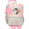 Disney Joumma Bags Disney Minnie Wild Nature zaini per bambini, varie dimensioni, zaino da passeggio, realizzato in poliestere, include pompon decorativo., Verde, Zaino 33 + carrello