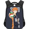 Xinchangda Haikyuu Zaino anime Hinata Shoyo Tobio Kageyama borsa per la scuola in tela stampata 3D zaino per computer portatile borsa per libri per ragazzi e ragazze regali per studenti, Hinata Shoyo 2,