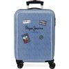 Pepe Jeans Trolley digitale da cabina blu 38 x 55 x 20 cm rigido ABS chiusura a combinazione laterale 34 l 2 kg 4 ruote doppie equipaggiamento a mano