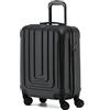 Flight Knight Premium Valigia Da Cabina Leggera Rigida - 8 Ruote Girevoli - Lucchetto Tsa Integrato E Porta Usb - Bagaglio Approvato Per Compagnie Aeree Come Easyjet E Lufthansa 55x40x23cm