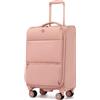 Miss Lulu Valigia Bagaglio a Mano Trolley Rigido Piccolo Valigia con Ruote Giratorie, 59,5x36,5x25cm, Rosa