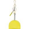 DUDU Portachiavi in Pelle Uomo Donna, Portachiavi con Moschettone e 2 Anelli, Ideale per Regali Citrus yellow