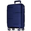 POSH Valigia XL 75×50×30 cm - Valigia rigida da 95 L in polipropilene - Trolley leggero da 4,0 kg con serratura TSA e doppie ruote silenziose a 360° - Robusta grande bagagli da stiva con ruote