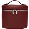 Generic Borsa da viaggio portatile in pelle, borsa cosmetica rimovibile con scomparto for il lavaggio separato, unisex(Burgundy)
