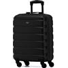 Flight Knight Valigie Rigide in ABS Leggere a 4 Ruote - Bagaglio a mano approvato per oltre 60 compagnie aeree tra cui easyJet, Jet2 e dimensioni massime per Ryanair (Priorita) 55x40x20cm