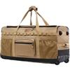 Boniffyy 130L Borsa Da Viaggio Extra Large Con Ruote Borsone Sportiva Grande Esterni Campeggio Morbida Pieghevole Impermeabili Borsa Per Il Riporre Con Rulli Conservazione (Kaki)