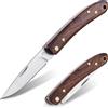 FLISSA Coltello Tascabile con Manico in Legno, Coltello a Serramanico con Lama 7
