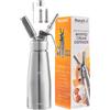 RuneSol Sifone per Cucina Alluminio 500ml con 3 Ugelli Acciaio Inox, Sifone da P