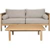 Dutch Bone DutchBone Set Outdoor Oasis con Divano e Tavolino - Salotto da Giardino in Legno di Acacia con Cuscini Beige