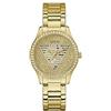 Guess Ladies 38mm Watch - White Strap White Dial Gold Tone Case