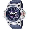 Gosasa Orologio sportivo da uomo, multifunzione, stile militare, con funzione S-Shock, digitale, a LED, impermeabile, con allarme, 8007_Blu scuro, Sport