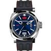 Panzera Aquamarine Atlantic Blue Porto Automatico Acciaio Blu Diver Nero Datario Silicone Orologio Uomo