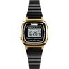 MASTOP Orologio da polso da donna al quarzo, ultra sottile, splendido e semplice, con quadrante piccolo, cinturino in acciaio a maglia, Acciaio Oro Nero