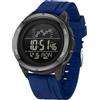 Forrader Orologio digitale da uomo, con cronometro, impermeabile, con cinturino in nylon/silicone, orologio da polso militare con retroilluminazione a LED, sveglia, conto alla rovescia, data