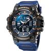 Gosasa Orologio sportivo da uomo con quadrante grande, militare, S-Shock, impermeabile, retroilluminazione, sveglia, cronometro Caratteristiche: robusto orologio da polso per allenamento,