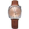 SAAKO Baltany 1921 Sub-Second Homage Orologio Seagull ST1701 in acciaio inox color salmone cassa quadrata da uomo orologio da polso, V 2, classico
