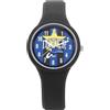 PRESTIGE & DELUXE Orologio da polso Lowell One kid Inter Nerazzurri Cinturino in silicone nero - Quadrante 34 mm neroazzurro con stella e biscione in confezione + portachiave calcio