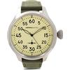 chotovelli Tool Pilot 3400 - Orologio da uomo con quadrante luminoso da 47 mm, 10 atm, cinturino in tela