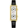 Gosasa Orologio al quarzo delle donne alla moda, quadrante rettangolare con i fusi orari doppi, resistente all'acqua di 30m