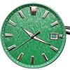 HRTUFN WCC00816 Quadrante dell'orologio NH35, lancette, quadrante da 33,5 mm, accessori for orologi for movimento NH36(Green with hands)