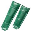 ROUHO 20mm Vera Pelle Cinturino Orologio Estremità Curva Goffrato Ricambio Bracciale Orologio per Rolex Submariner 16610 114060-Verde